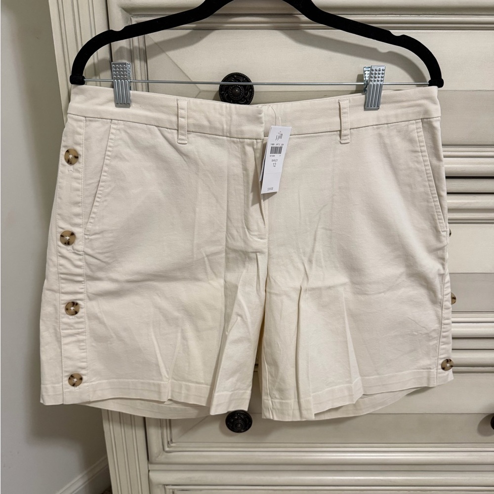 NWT J. Jill Linen Cotton Blend Bermuda Short